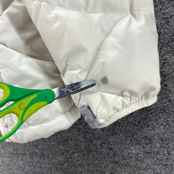 The Norht Face Quilted Jacket Girls XL White Full Zip Down Long Sleeve High Neck - Picture 9 of 15